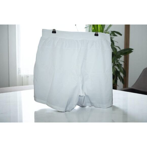 Fabletics Men’s White Lined Performance Shorts Size L – Stretch Drawstring Waist - Picture 4 of 11
